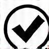 Haken Symbol in einem Kreis, symbolisiert Zuverlässigkeit